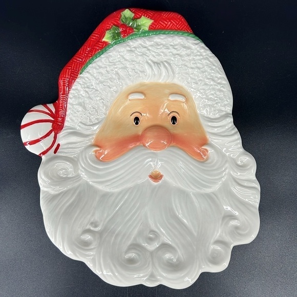 Fitz and Floyd Peppermint Santa - Picture 1 of 11